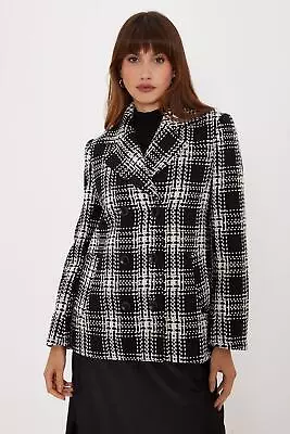 Buy OASIS Textured Check Peacoat • 35£