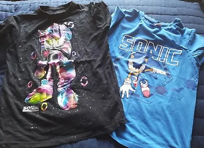 Buy 2X Sonic Hedgehog T Shirt Bundle Age 14-15 • 4£