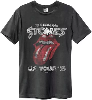 Buy Amplified Rolling Stones US Tour 78 Mens Charcoal T Shirt Rolling Stones Tee • 18.95£
