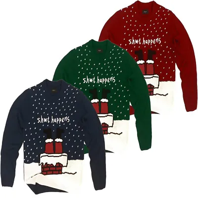 Buy Mens Christmas Jumper New Funny Novelty Xmas Pullover Sweater Knitted Santa • 11.99£