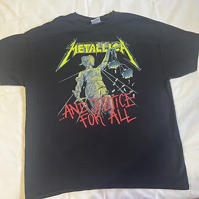 Buy Metallica Used Official. And Justice For All T Shirt. Vintage XL / Extra Large • 28.41£