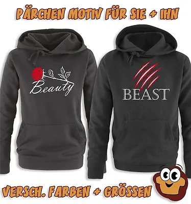 Buy Couples Hoodie Beauty And The Beast Women And Men Love • 18.89£