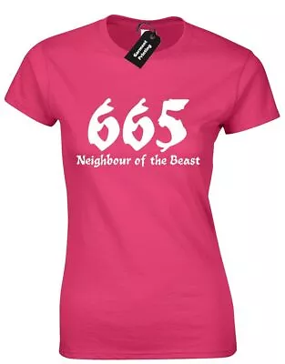 Buy 665 Ladies Tshirt  Funny Amusing Satan Evil Cult Novelty Casual  Top S-xxl • 7.99£