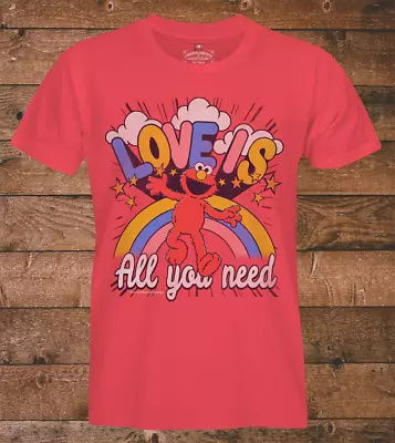 Buy Women's Sesame Street Elmo Love Is T-Shirt 10 12 14 16 18 20 Famous Forever Top • 19.99£