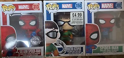 Buy Funko Pops Marvel Spiderman Boxed Doc Ock, Six Arm, Xmas Jumper 150, 397,  317 • 19.99£