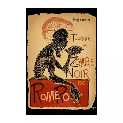 Buy Alchemy England Le Zombie Noir Poster 20x30cm, One Size, White • 6.99£