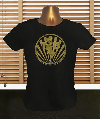 Buy Elvis Presley TCB Logo Gold Distressed Look - Women's Rockabilly T-shirt • 14.99£