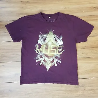 Buy Muse Mens T-Shirt Size Large 2nd Law World Tour Burgundy • 21£