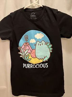 Buy Pusheen Girls Juniors T-Shirt - Purrocious Prehistoric Pusheen Image Size XS • 5.62£