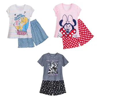 Buy Disney Store Ladies 2 Piece Short Pajamas Set Beauty And The Beast Minnie Mouse • 47.37£