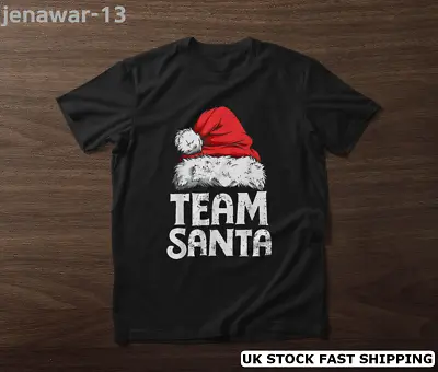 Buy Team Santa Christmas Squad Family Matching Pajamas S-5XL Short Sleeve Black • 18.40£