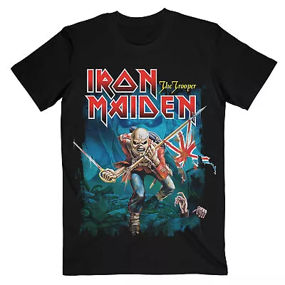 Buy Iron Maiden Trooper Eddie Large Eyes Black T-Shirt NEW OFFICIAL • 16.59£