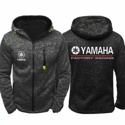 Buy Men YAMAHA Motorcycle Hoodie Sporty Jacket Full Zip Up Coat Autumn Sweater Tops • 29.99£