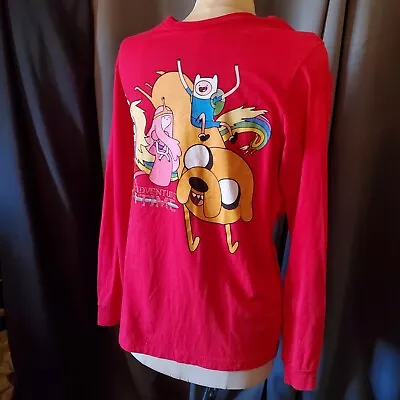 Buy Adventure Time Logo Red Long Sleeve T Shirt, Youth Adult Unisex S • 28.35£