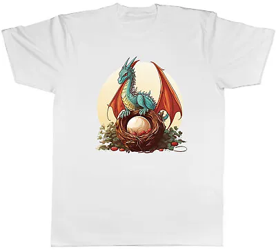 Buy Mythical Dragon Mens T-Shirt Fantasy Mystical Nest Egg Tee Gift • 8.99£