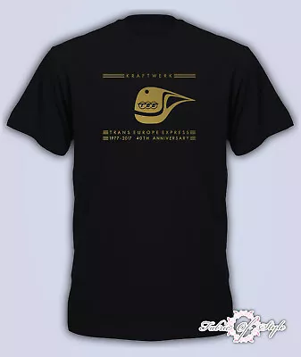 Buy 40th Anniversary KRAFTWERK Trans EUROPE EXPRESS Retro Mens T-Shirt Black Gold • 11.95£