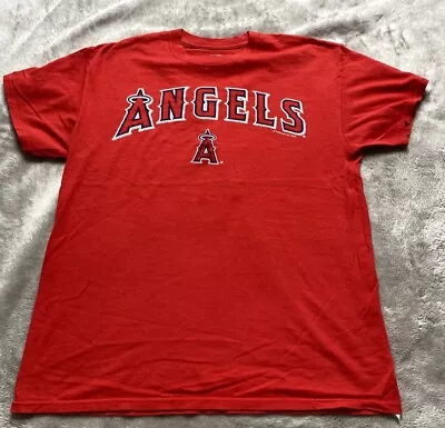 Buy Los Angeles Angels T Shirt Red Medium Graphic Print USA Baseball MLB Sports • 13£