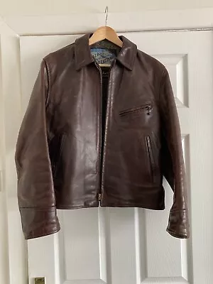 Buy Aero Leather Jacket 50’s Half Belt Horsehide 38 Made In Scotland Ivy Mod • 280£