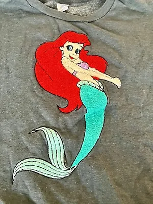 Buy Disney Ariel The Little Mermaid Punch Needle Yarn Appliqué JUNIOR 2X Sweatshirt • 17.57£