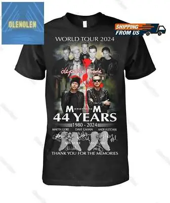 Buy World Tour 2024 Depeche Mode Memento Mori 44 Years 1980-2024 Thank You Shirt • 20.38£