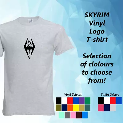 Buy Skyrim Logo Vinyl Unisex  T-Shirt • 9.20£