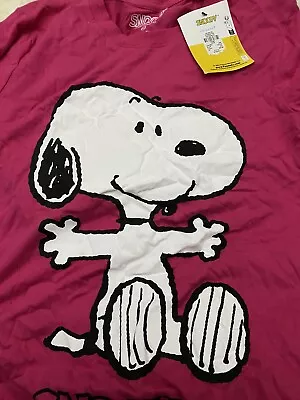 Buy Peanuts Snoopy  Licensed XS Pink Women’s  Tee Shirt • 10£