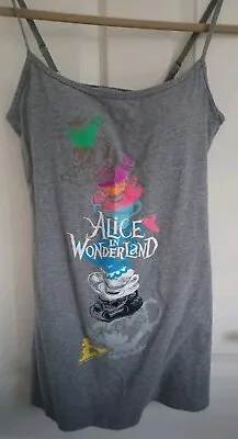 Buy Disney Alice In Wonderland Strappy T Shirt Nightie With Padded Bra Size M • 5£