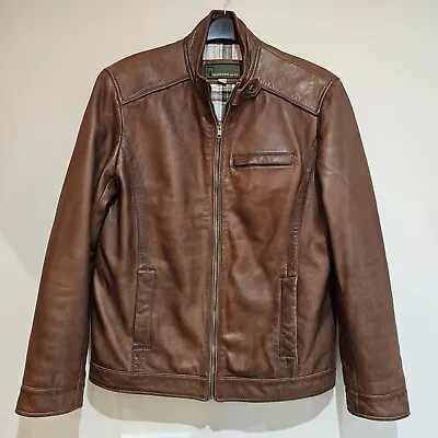 Buy Hide Park Top Grade Hide Tan Brown Soft Leather Jacket Coat Size M Hidepark • 49.99£