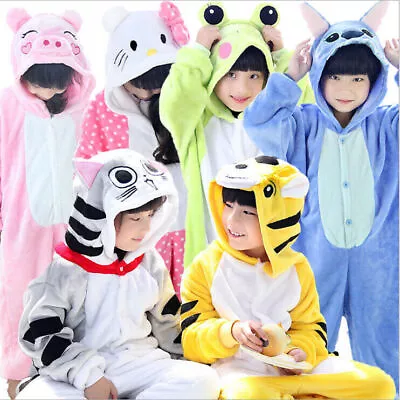 Buy 2023 Kids Pajamas Kigurumi Animal Sleepwear Halloween Christmas Cosplay Costume • 19.19£