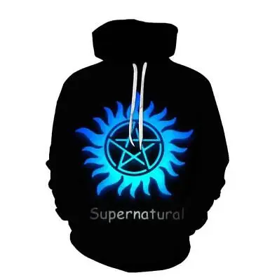 Buy Supernatural Print Hoodie Sweatshirt Men Fashion Casual Cool Pullover Streetwear • 20.99£