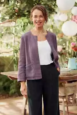 Buy Seasalt Women's Jacket - Purple Country House Linen Jacket - Regular - Dusky Lil • 52.50£