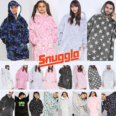Buy Hoodie Blanket Oversized Adults Kids Chunky Heavy Sherpa Fleece Plush Cosy Warm • 9.99£