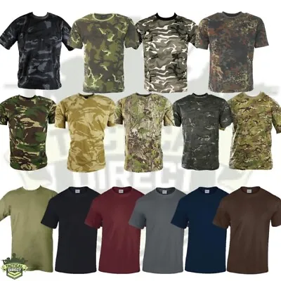 Buy Mens Army Camo T-Shirt S-3XL Military Camouflage Top MTP DPM Desert Urban Black • 8.95£
