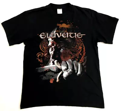 Buy Eluveitie 2008 Tour Celtic Folk Metal Band Graphic Print Black T-Shirt Small • 15£
