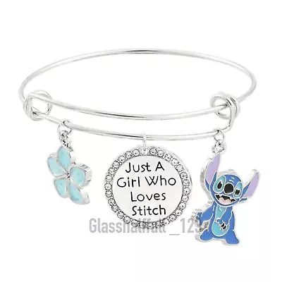 Buy Stitch Bangle Disney Stitch Charm Bangle Stitch Costume Jewellery Gift One Size • 4.99£
