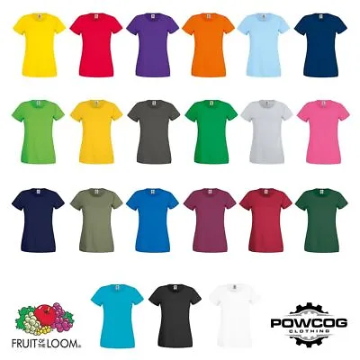 Buy FOTL Womens Lady Fit T-Shirt Plain Cotton Crew Neck Casual Work Tee Top 61420 • 4.49£