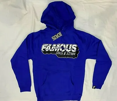 Buy Famous Stars & Straps Hoodie  Pullover Blue Mens • 44.99£