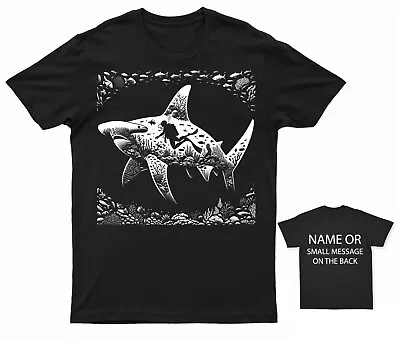 Buy Ocean Ecosystem Shark T-Shirt - Scuba Diving Enthusiast Tee - Monochrome Marine • 13.95£