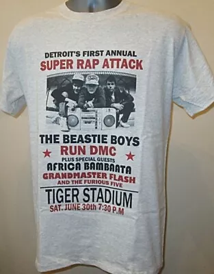 Buy Detroit Rap Attack Poster T Shirt Music Retro Hip Hop Beastie Boys Run DMC V422 • 13.45£
