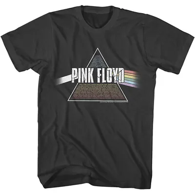 Buy Pink Floyd Dark Side World Tour Destinations Men's T Shirt Psychedelic Merch • 40.39£