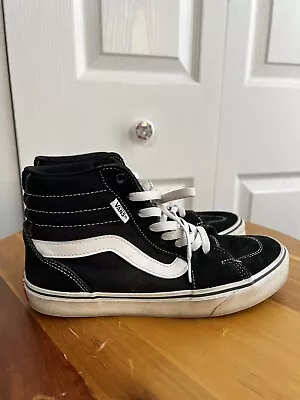Buy VANS SK8 Hi Black And White High Top Skate Sneakers Shoes Women’s Size 8 • 23.16£