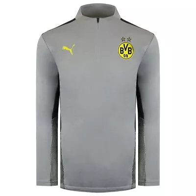 Buy Puma BVB 09 Borussia Dortmund Long Sleeve 1/4 Zip Up Mens Training Top 765621 07 • 44.99£