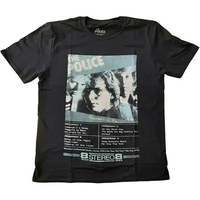 Buy THE POLICE -  Unisex T- Shirt - Reggatta 8 Track - Black Cotton  • 16.99£