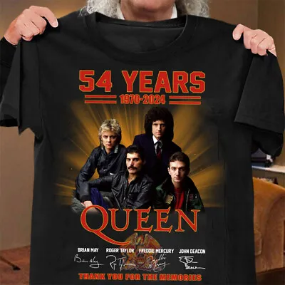 Buy Queen Band 54 Years Anniversary Signature T-Shirt Hoodie For Men Women • 18.60£