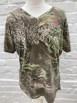 Buy Ladies Realtree Camo Short Sleeve T-shirt XL • 5.99£