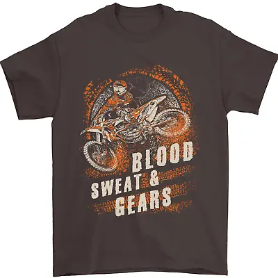 Buy Blood Sweat And Gears Motocross Dirt Bike Mens T-Shirt 100% Cotton • 8.49£