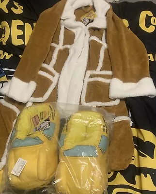 Buy Only Fools And Horses Del Boy Dressing Gown Bath Robe And 3D Van Slippers New  • 49.99£