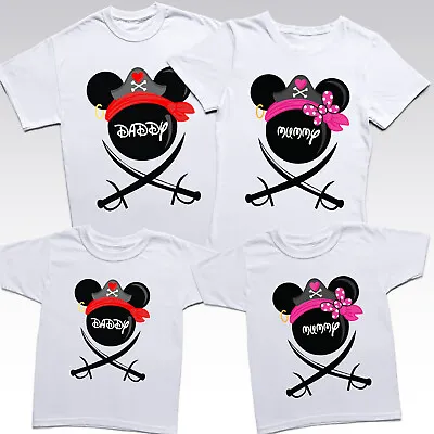 Buy Personalised Mickey Minnie Pirates Family 2024 Shirts-DV#2 • 9.99£