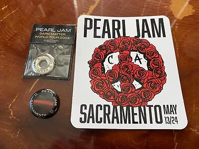 Buy Pearl Jam Sacramento, CA Concert 05/13/24 Button Sticker Token DARK MATTER Merch • 51.97£
