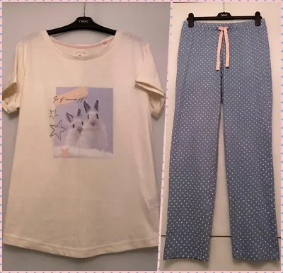 Buy Next Ladies Cute Photographic Bunnies Design T-shirt Style Pyjamas Sml, Med, Lge • 20.99£